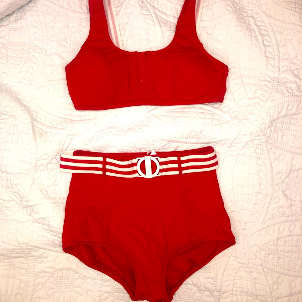 Seafolly retro bikini red